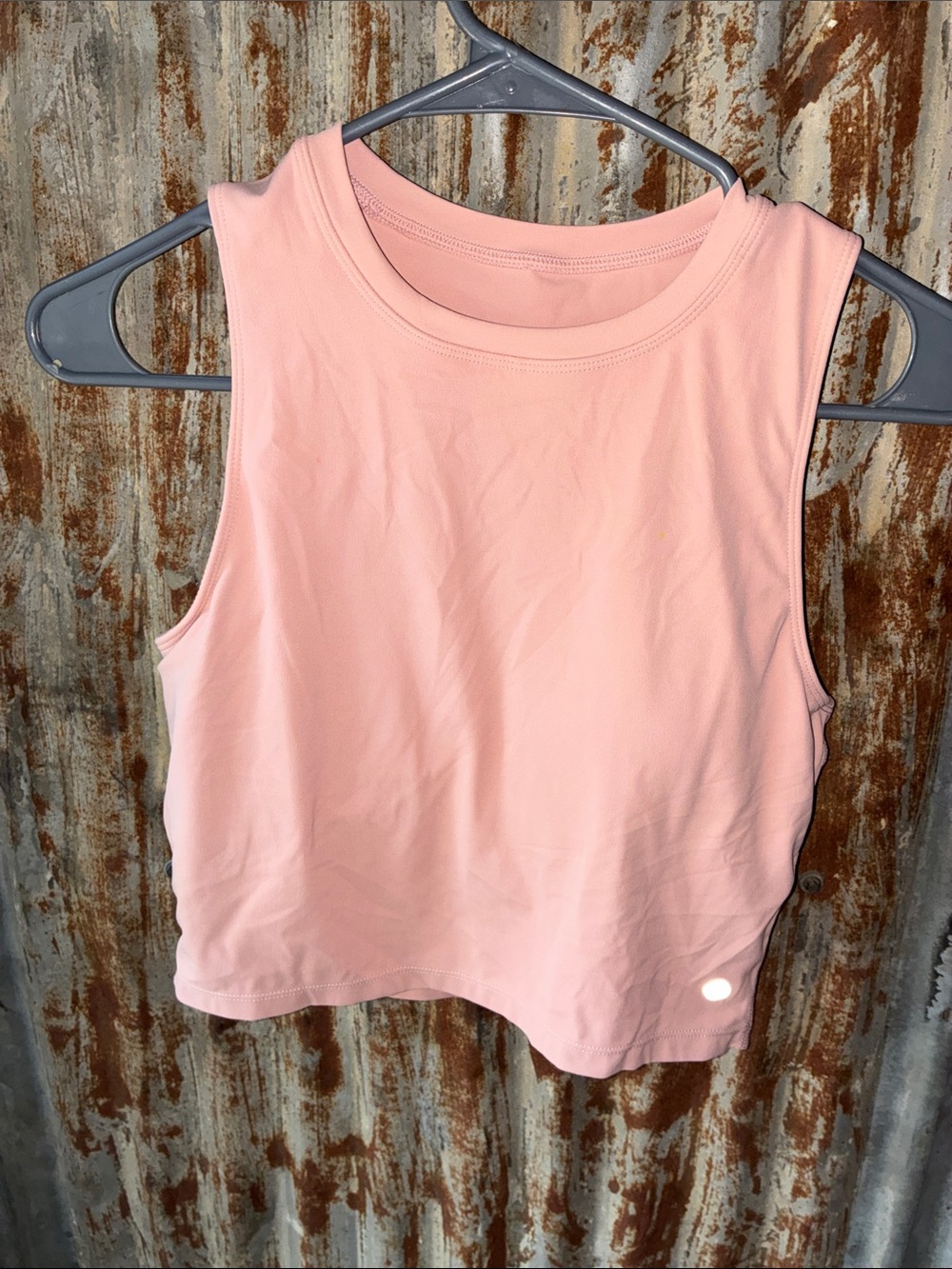 Women's Sleeveless Crop Tank Top - Light Pink